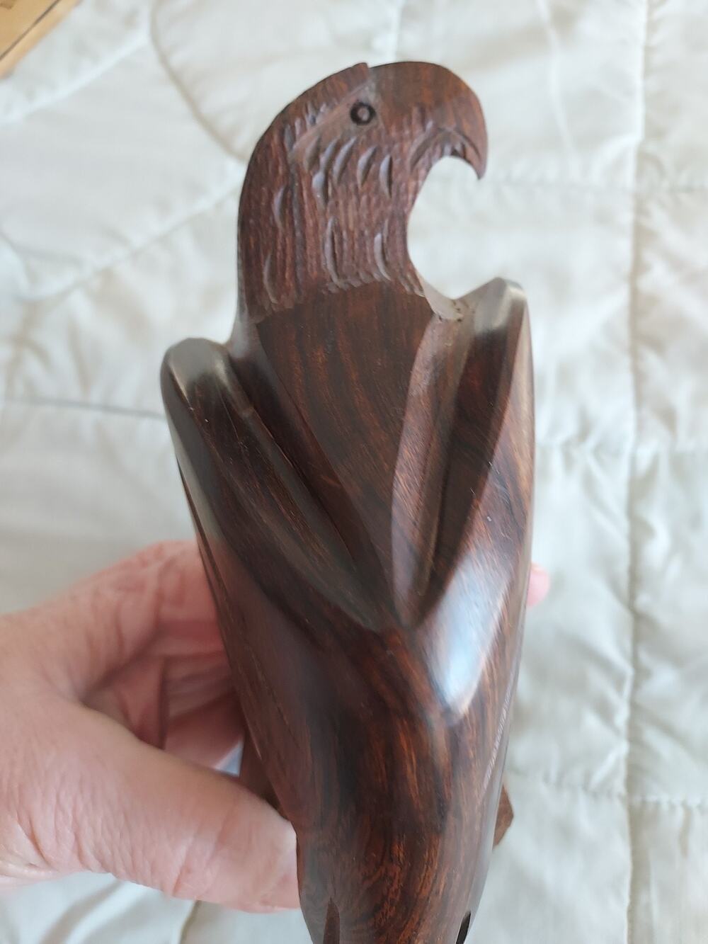 Iron Wood Statue Ironwood 5.5 inches tall Solid and hand carved MCM Figurine